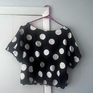 Polka Dot Short Sleeve Button Back Top - Tabitha Brown for Target XL